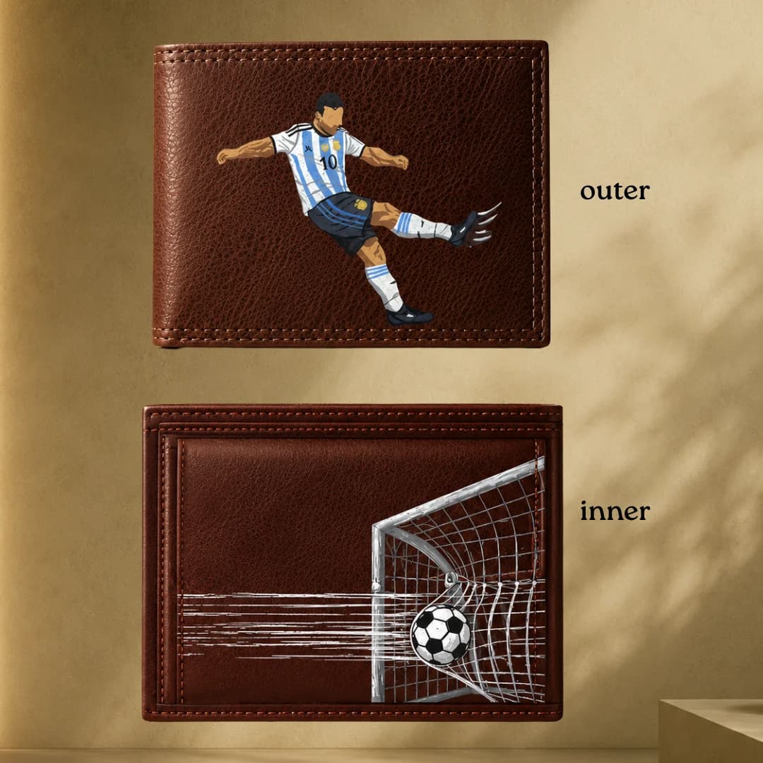 Signature Messi Football Custom Wallet