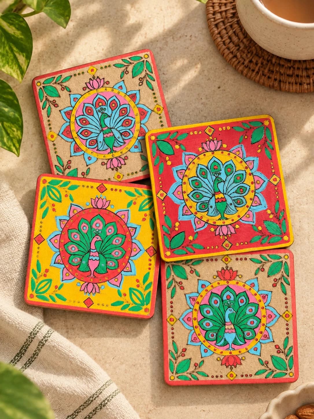 Mor Mandala Coasters